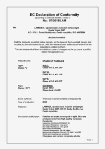 Prohlášení o shodě